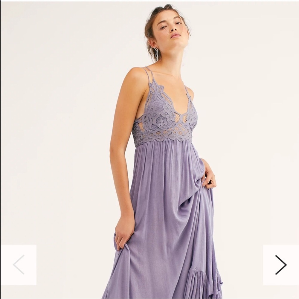 Free People Adella Crochet Lace Maxi Slip Dress